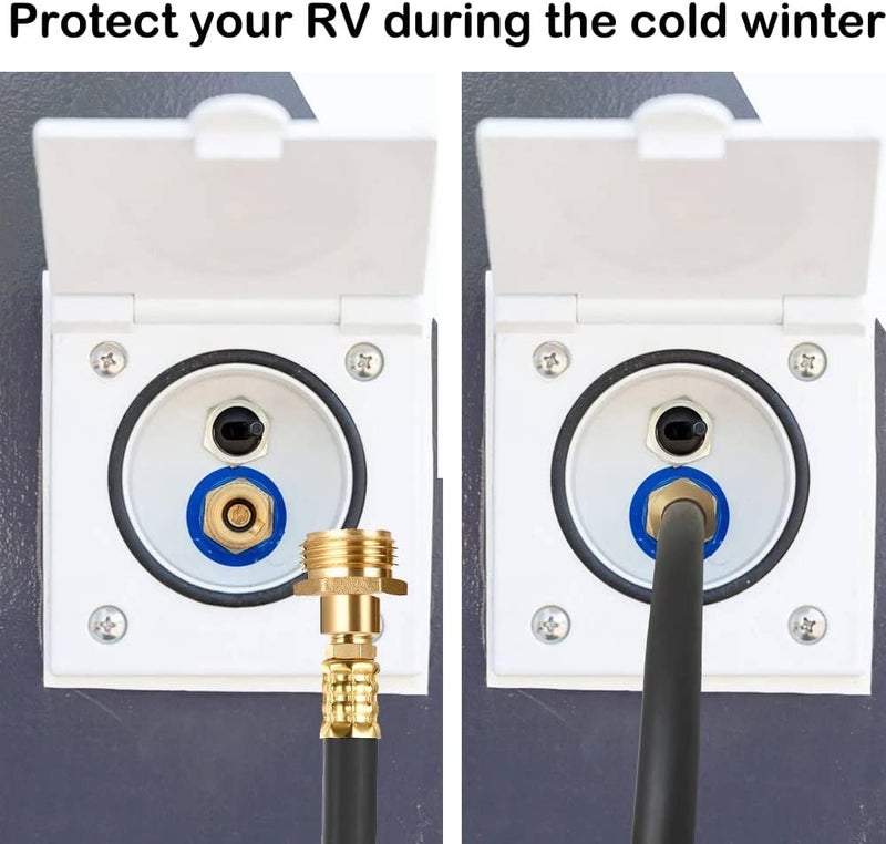 YELUN RV Winterize Blowout Adapter with Shut Off Valve, RV Winterizing Kit 12"Hose Air Compressor Quick Connect Blow Out Fitting Plug for Motorhome, Boat, Camper, Travel Trailer - Image 4